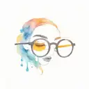 kissy Emoji face with eyeglasses  tattoo design idea