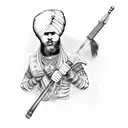 Sikh warrior tattoo design idea