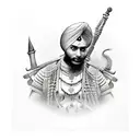 Sikh warrior tattoo design idea