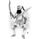 Sikh warrior tattoo design idea