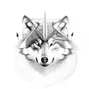 Wolf with death face sidhu moosewala tattoo design idea