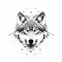 Wolf with death face sidhu moosewala tattoo design idea