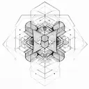 blackwork geometric mandala tattoo design idea