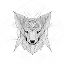 blackwork geometric mandala tattoo design idea