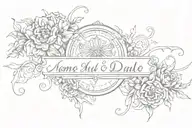 name and date tattoo tattoo design idea