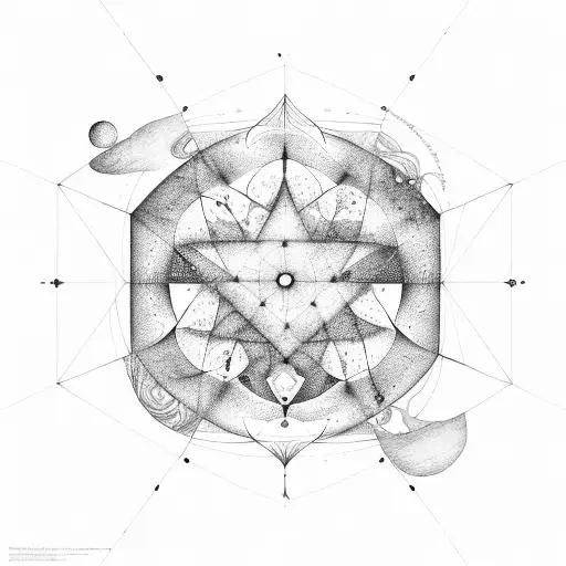 A delicate line drawing of the Aquarius constellation with the quote 'Dimidium animae meae' intertwined tattoo design idea