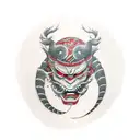 ninja slicing tattoo design idea