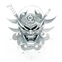 ninja slicing tattoo design idea