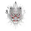 ninja slicing tattoo design idea