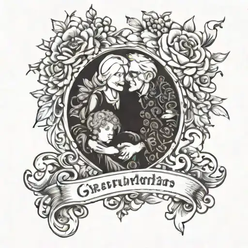 grandparents memories tattoo design idea