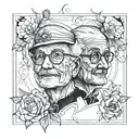grandparents memories tattoo design idea