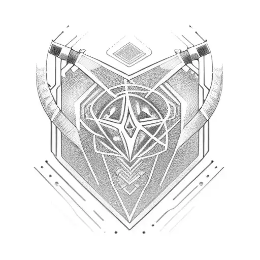 cyber cybercore neotribal tribal y2k heart tramp stamp tattoo design idea