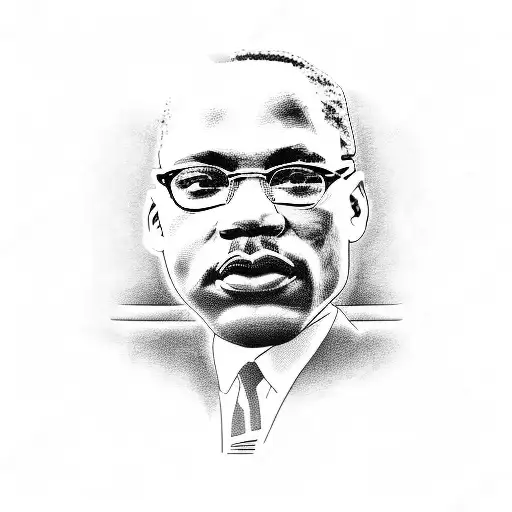malcolm x, martin luther king, collage tattoo design idea