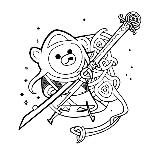 Adventure time sword tattoo design idea