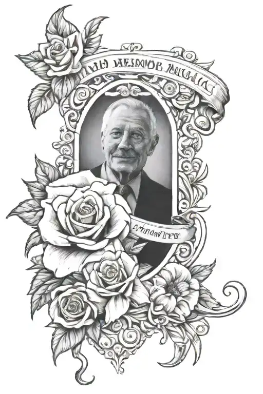 memorial tattoo for dad tattoo design idea