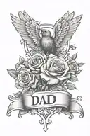 memorial tattoo for dad no roses or trees tattoo design idea