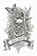 memorial tattoo for dad no roses or trees tattoo design idea