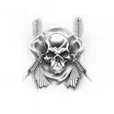 script "Death before Dishonor" tattoo design idea