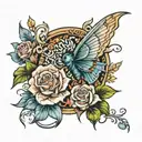 name Alice tattoo design idea