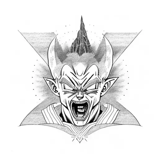 lord of the rings dragon ball z tattoo design idea