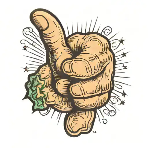 thumbs up  tattoo design idea