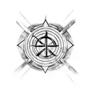  'brax' with anarchy symbol for the a tattoo design idea