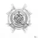 'brax' with anarchy symbol for the a tattoo design idea