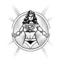 superwoman on wheelchir tattoo design idea