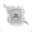 code geass symbol outline small tattoo design idea