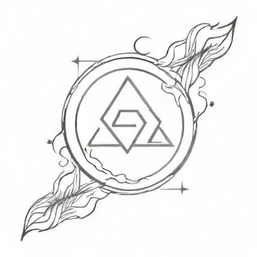 Generate a minimalistic tattoo including my Year of birth that is 1996 and my element sign that is Fire tattoo design idea