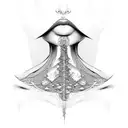lips on neck  tattoo design idea