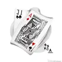 A sketch-style tattoo of a poker table with cards showing 7 and 2 as the winning hand tattoo design idea