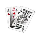 A sketch-style tattoo of a poker table with cards showing 7 and 2 as the winning hand tattoo design idea