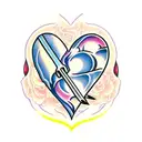 broken heart tattoo design idea