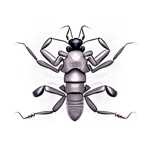 evil ant tattoo design idea