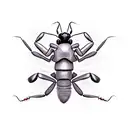 evil ant tattoo design idea