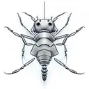 evil ant tattoo design idea