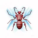 evil ant tattoo design idea