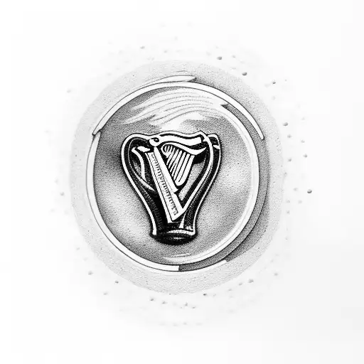Guinness harp with green tattoo design idea