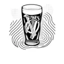 Guinness harp with green tattoo design idea