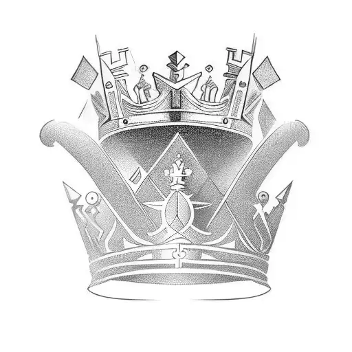 nordic lewis chess piece queen  tattoo design idea