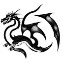 anime dragon  tattoo design idea