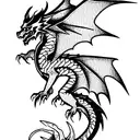 anime dragon  tattoo design idea