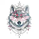 fierce punk wolf tattoo design idea
