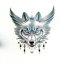 fierce punk wolf tattoo design idea