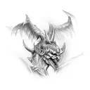 devil wings tattoo design idea