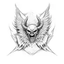 devil wings tattoo design idea