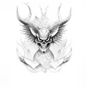 devil wings tattoo design idea