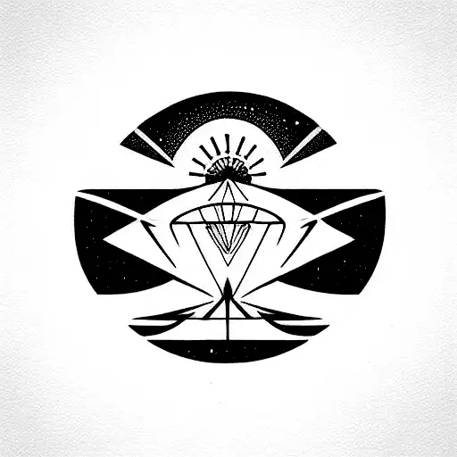 art deco theater tattoo design idea