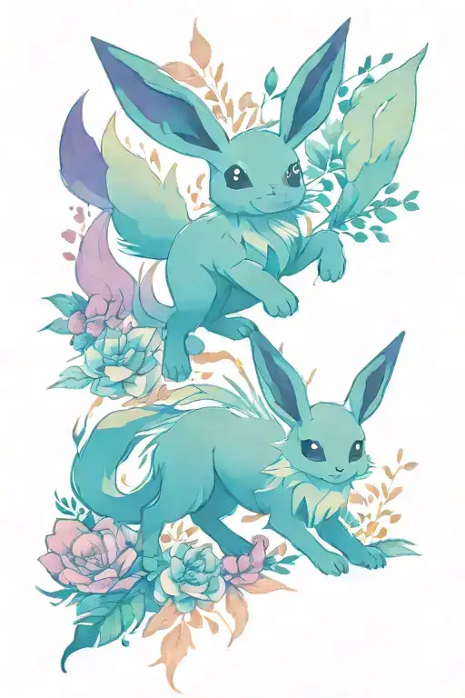 eevee and all evolutions arm sleeve tattoo tattoo design idea